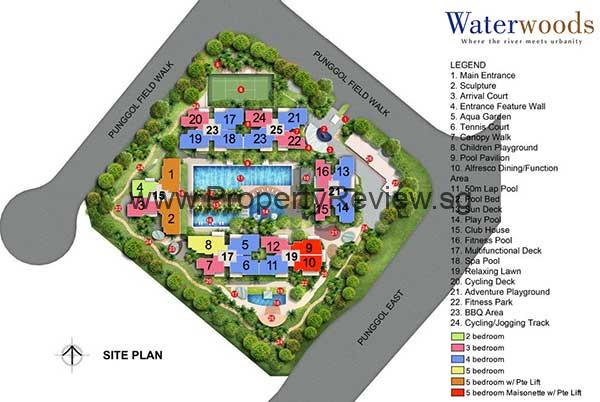 Waterwoods EC @ Punggol 2 Waterwoods Site Map