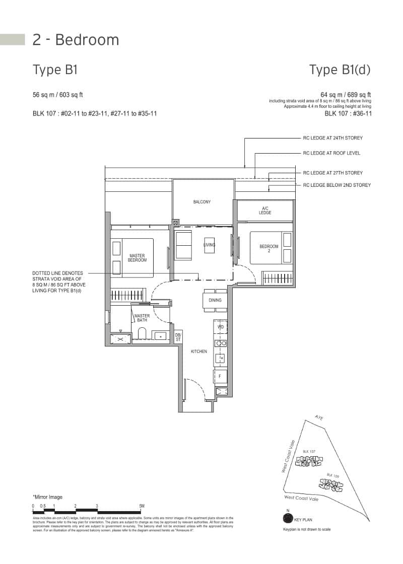 Whistler Grand 2 Bedrooms Floor Plan - Type B1
