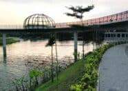 bicycle-sharing facility at Riverbank