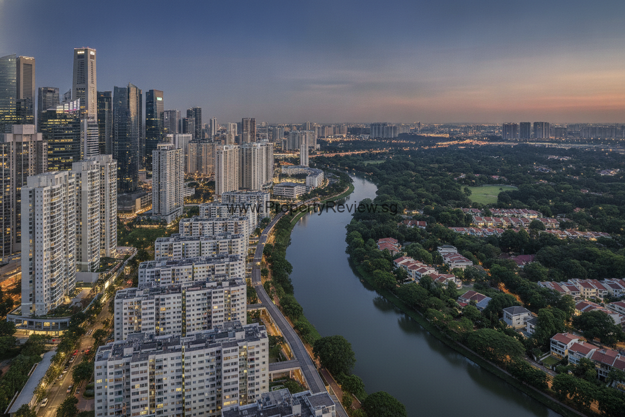 Singapore Property Market: Why Patience Pays in 2026 1 Singapore skyline and residential districts representing differences between market regions