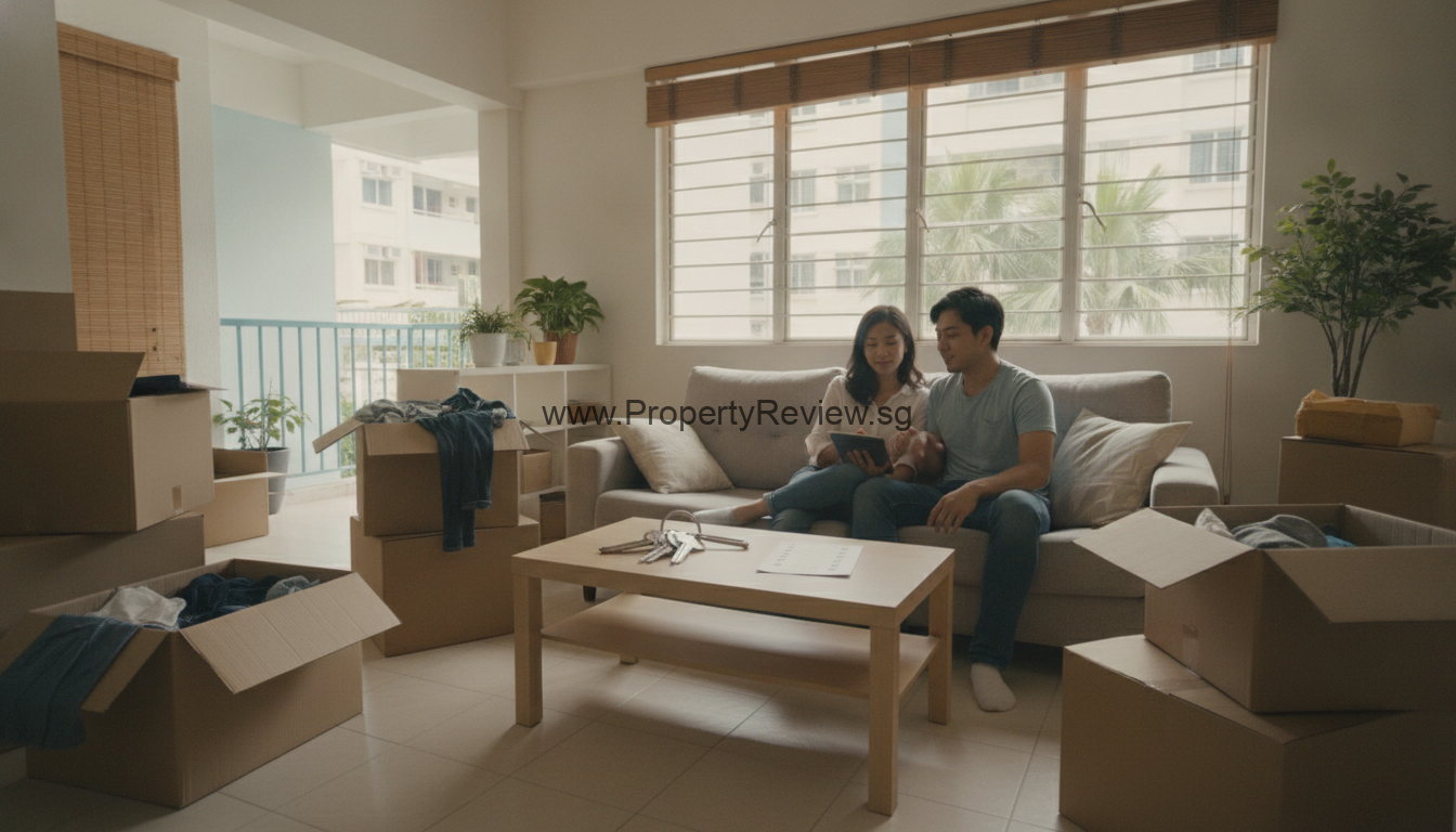 Leafy HDB resale neighbourhood in Singapore