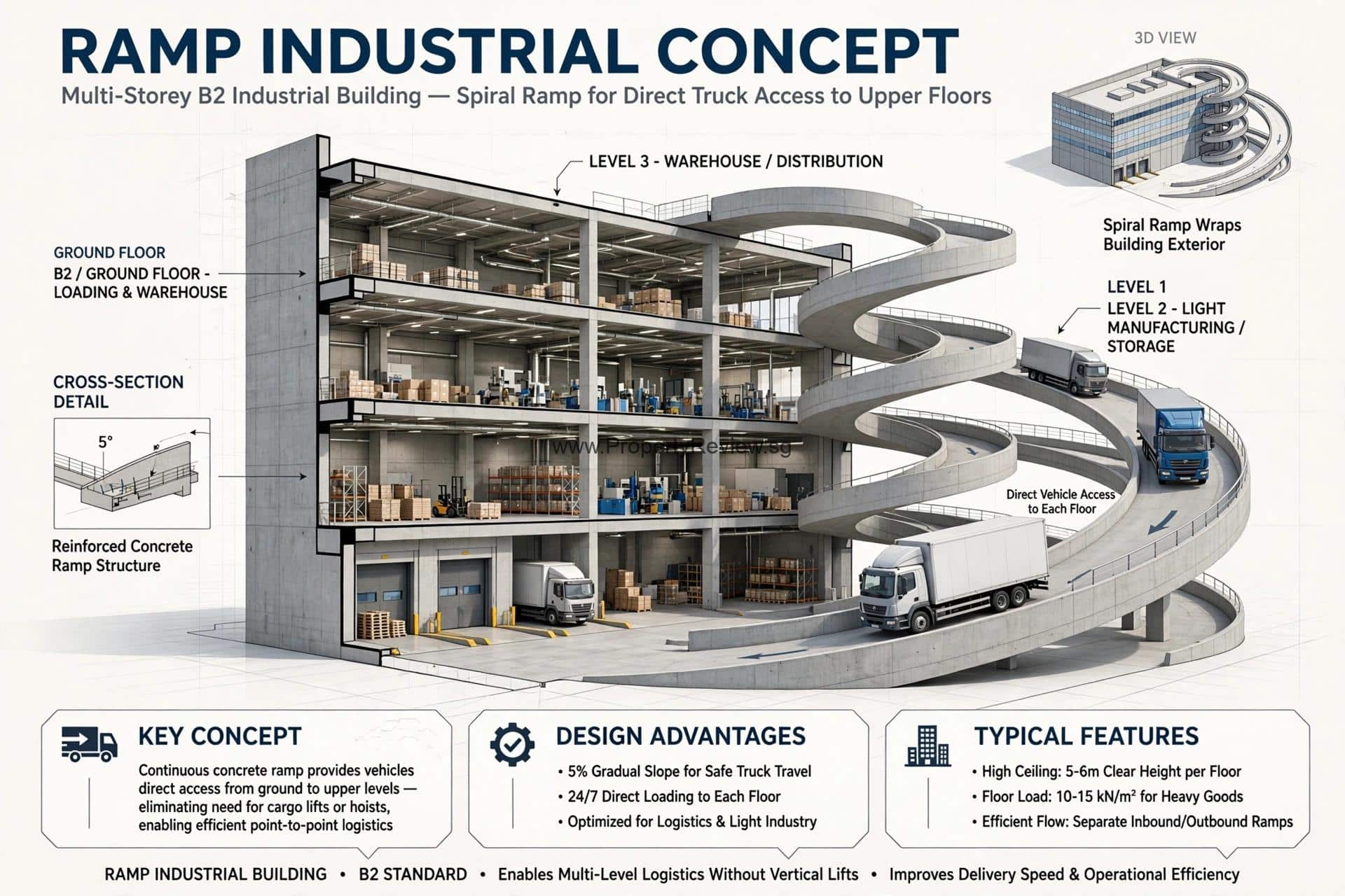 Sengkang Connection 2 to ramp industrial concept diagram